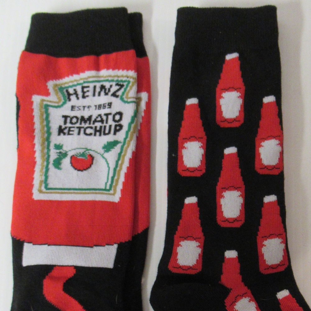 2 Pair of EUC Heinz Tomato Ketchup Socks